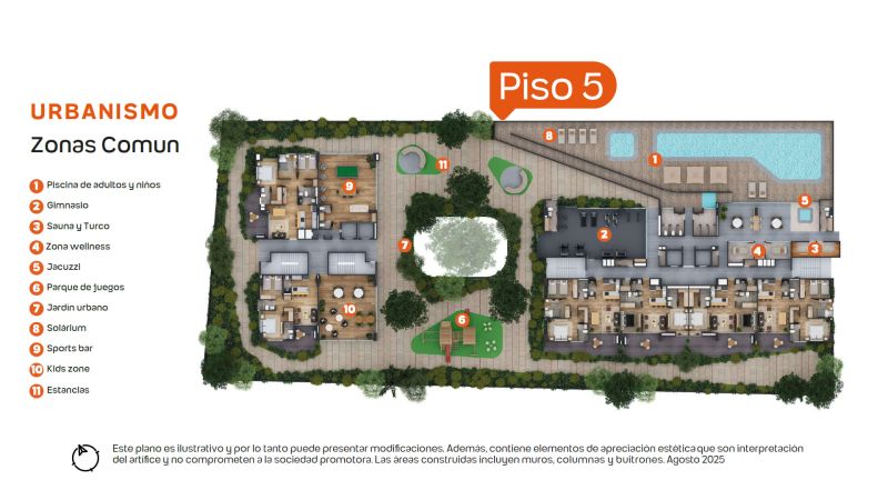 Zonas sociales, Piso 5