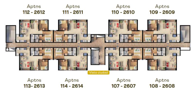 Planta de piso, Torre 1