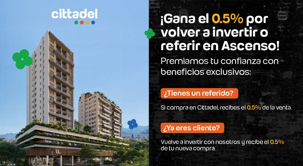 Cittadel: Proyecto mixto en sector Estadio–Laureles con lofts, oficinas y locales comerciales en ubicación estratégica. Espacios ideales para vivienda, rentas cortas o inversión inmobiliaria en Medellín.